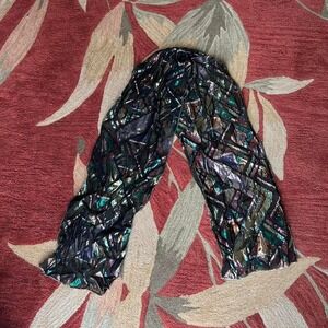 Vintage‎ 80s metallic geometric scarf